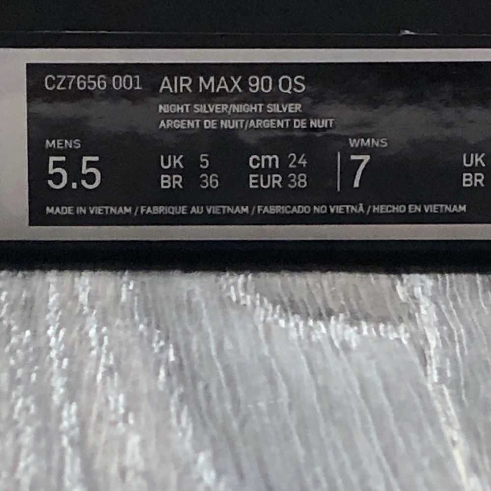 Nike Air Max 90 QS Lux Night Silver & Crimson - Picture 12 of 16